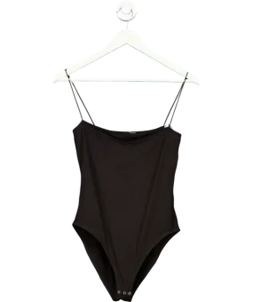 NINETY PERCENT Black Eliza Bodysuit 100% Organic Cotton UK M