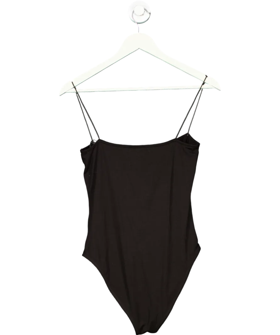 NINETY PERCENT Black Eliza Bodysuit 100% Organic Cotton UK M