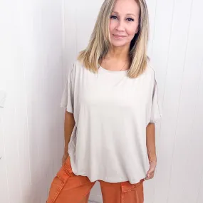 Oversized Short Sleeve Pleated Back Tunic in 3 Colors