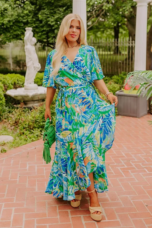 Party In Paradise Wrap Maxi Dress Curves