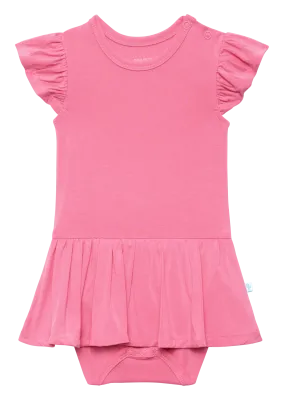 Posh Peanut Pink Lemonade Ruffled Caplseeve Basic Twirl Bodysuit