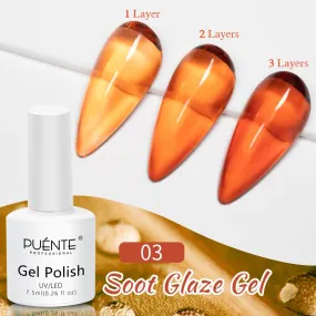 PUENTE Quick Extension Nail Gel Polish  Soot glaze gel 03