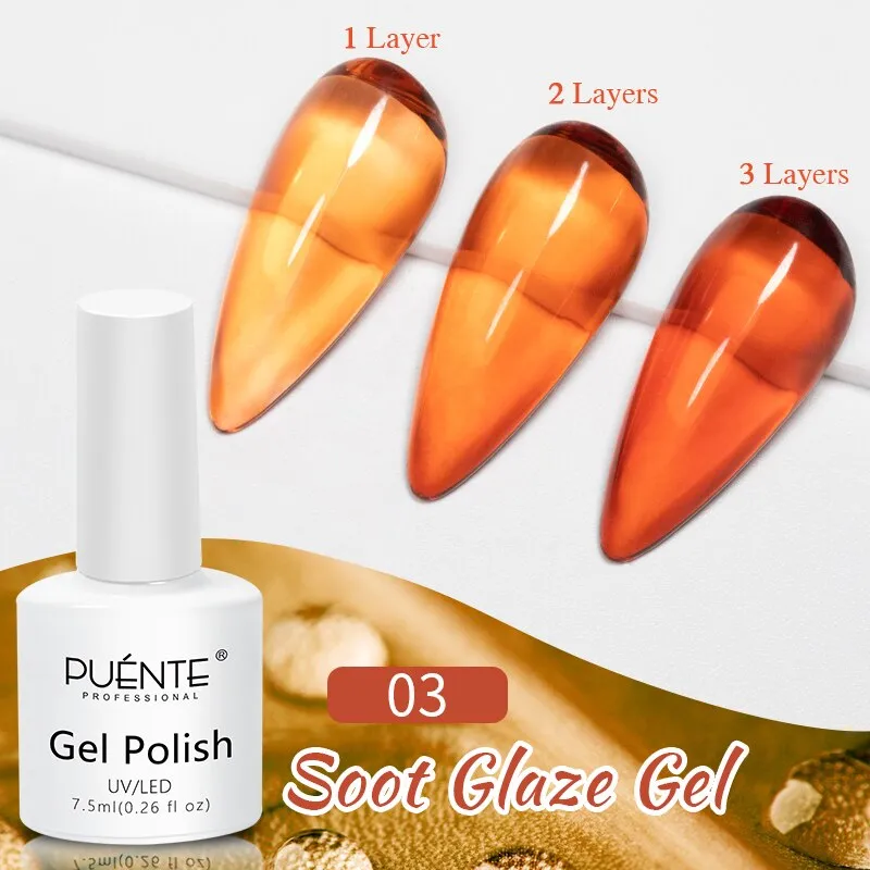 PUENTE Quick Extension Nail Gel Polish  Soot glaze gel 03