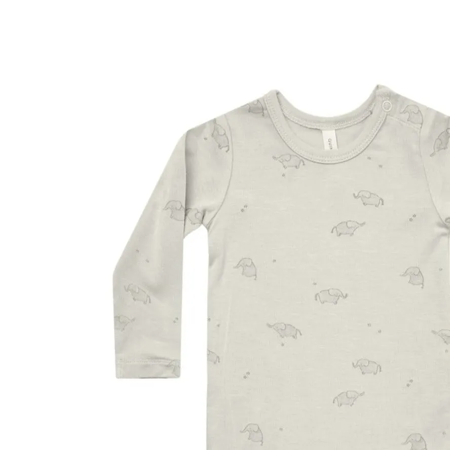 Quincy Mae - Bamboo Bodysuit (Elephant) 0-3M