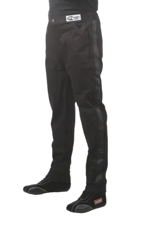 RaceQuip Single Layer Fire Suit Pants - Black - Medium - 112003