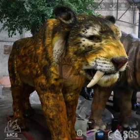 Realistic Animatronic Smilodon（Saber Tooth Tiger）Model-AFS001A