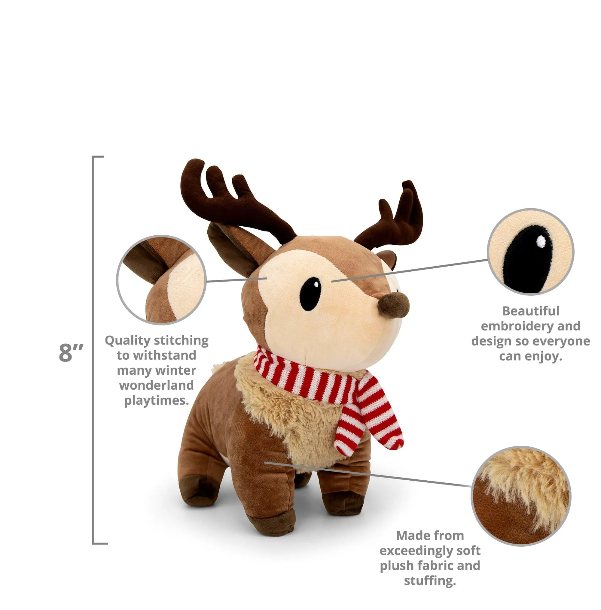 Reindeer Ralphie Plushie 8 Inch