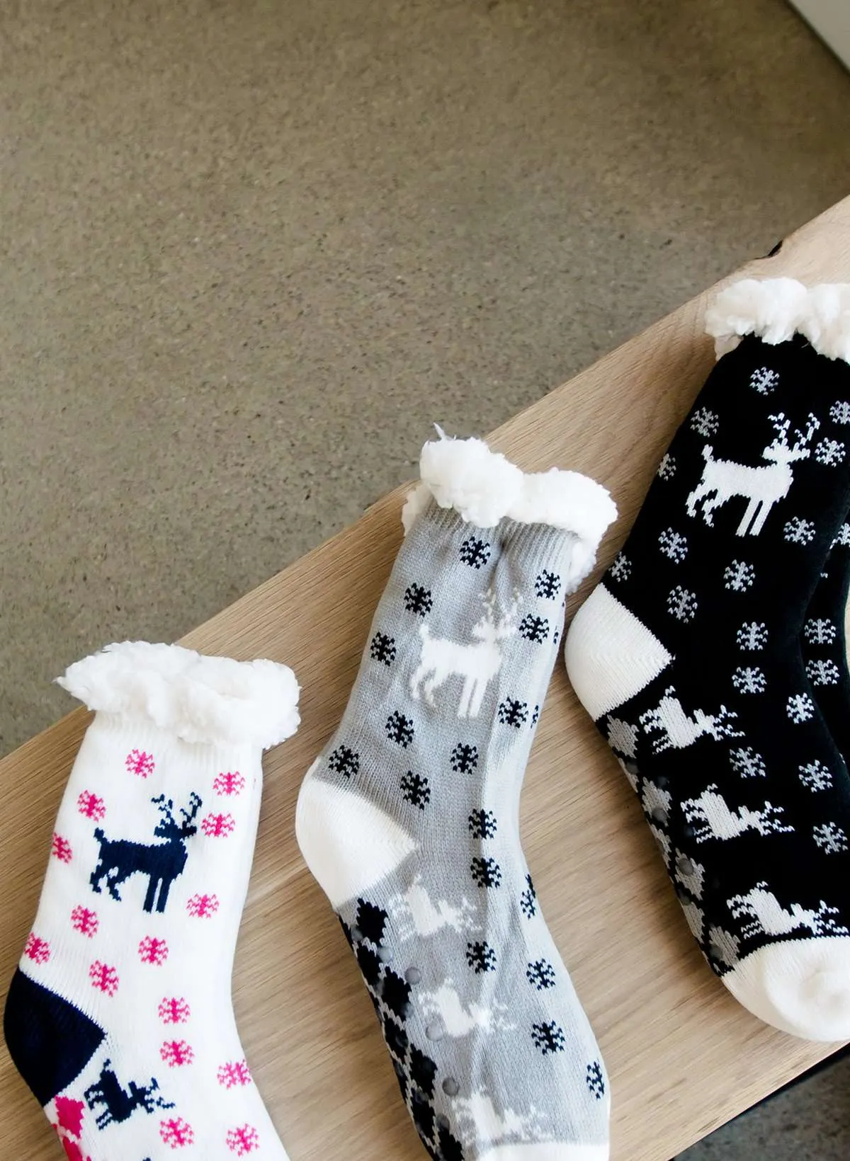 Reindeer Slipper Socks