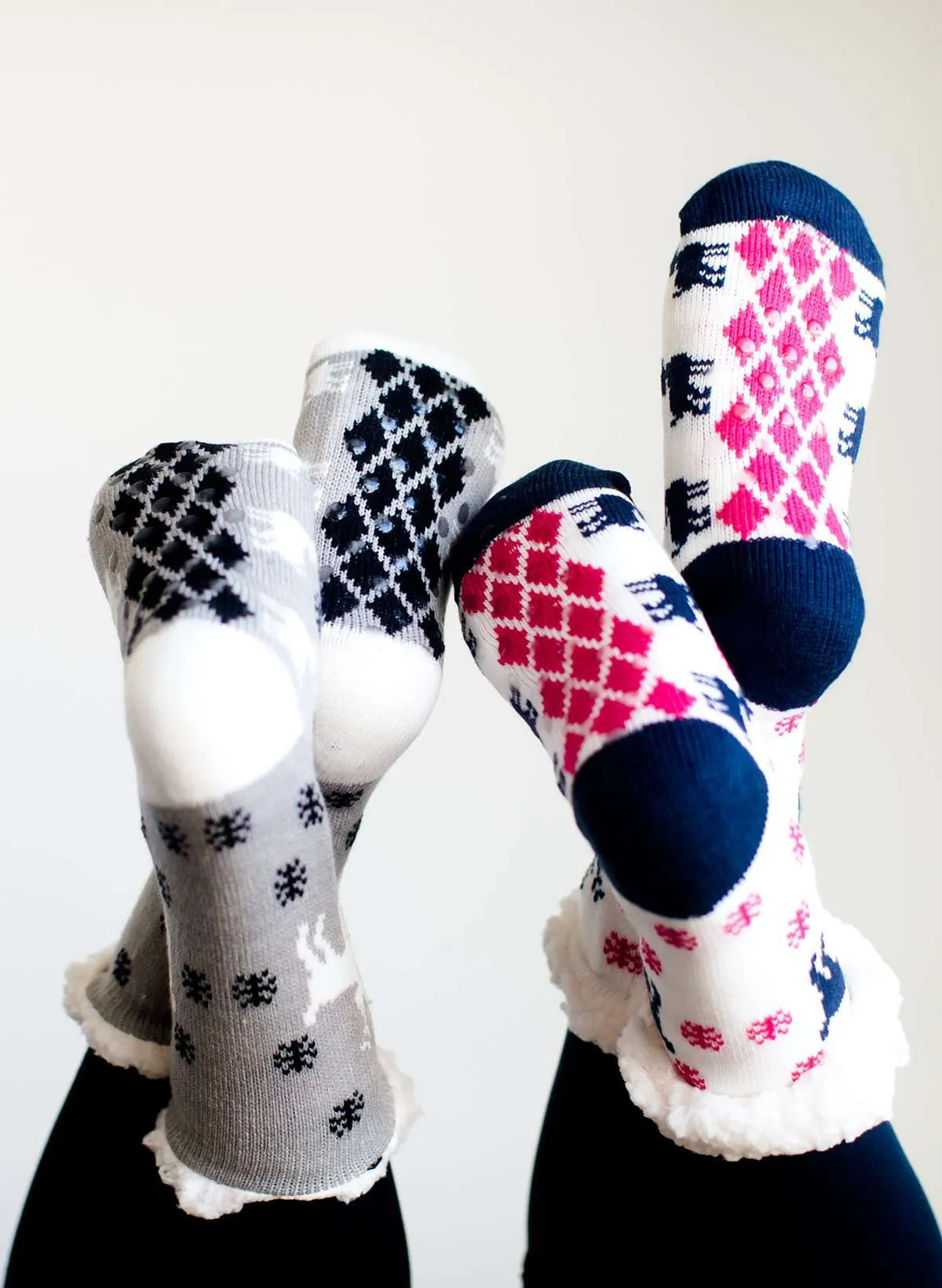 Reindeer Slipper Socks