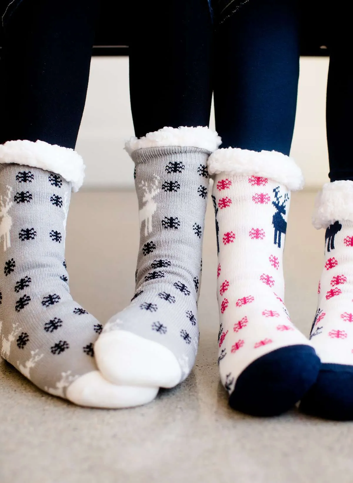 Reindeer Slipper Socks