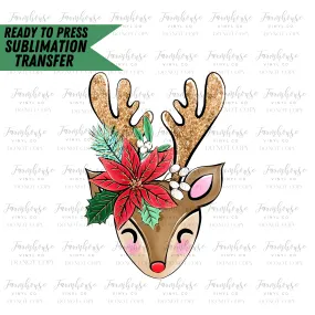 Retro Reindeer Ready To Press Sublimation Transfer