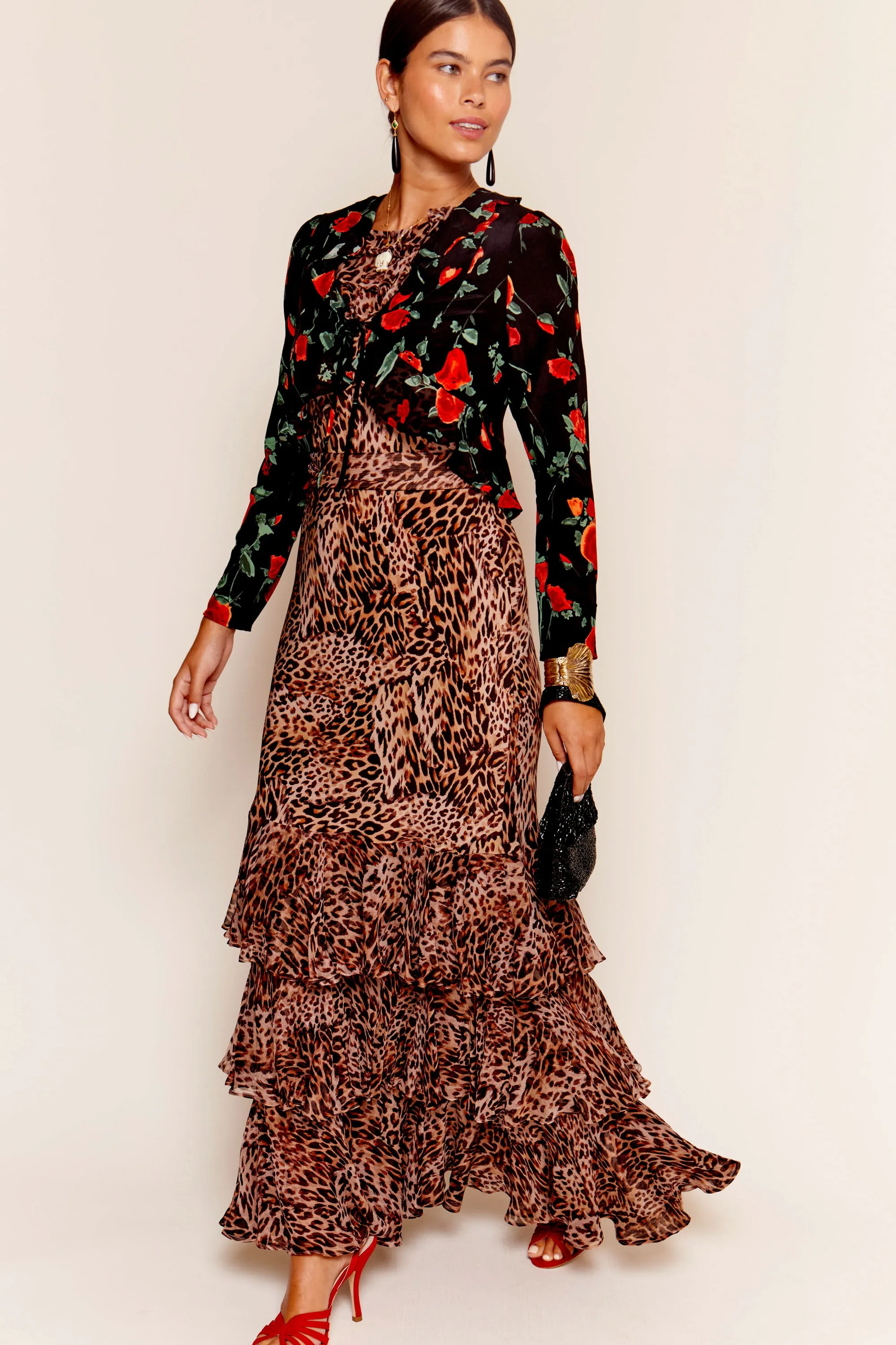 Rio - Leopard Patchwork Brown