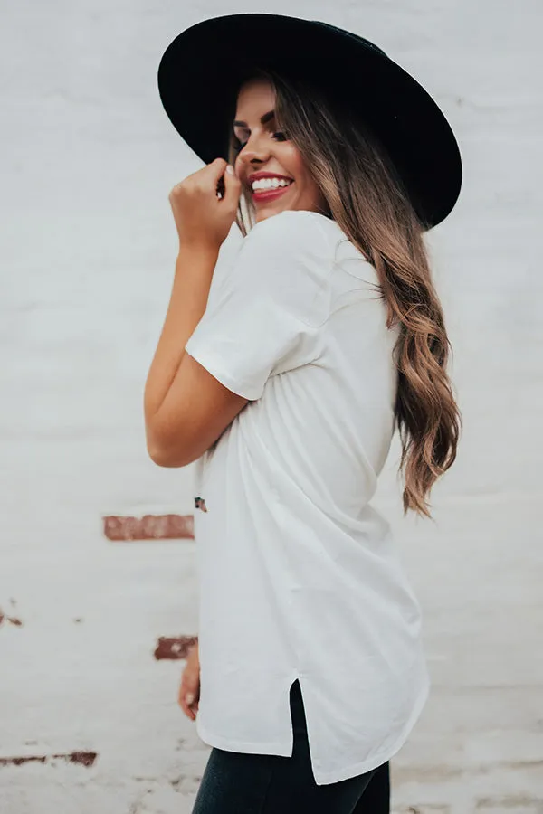 Rock And Roll Leopard Distressed Boyfriend Tee