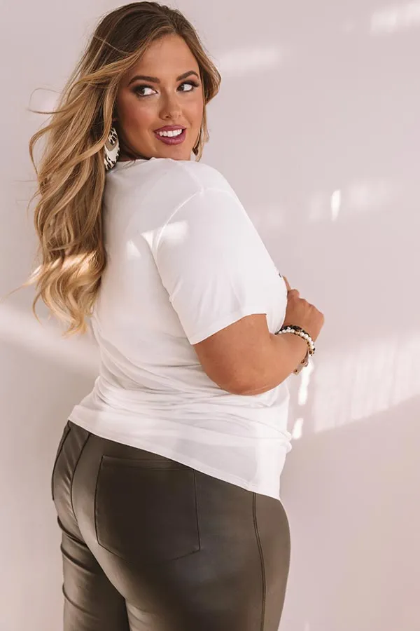Rock N' Roll Shift Tee In Ivory Curves