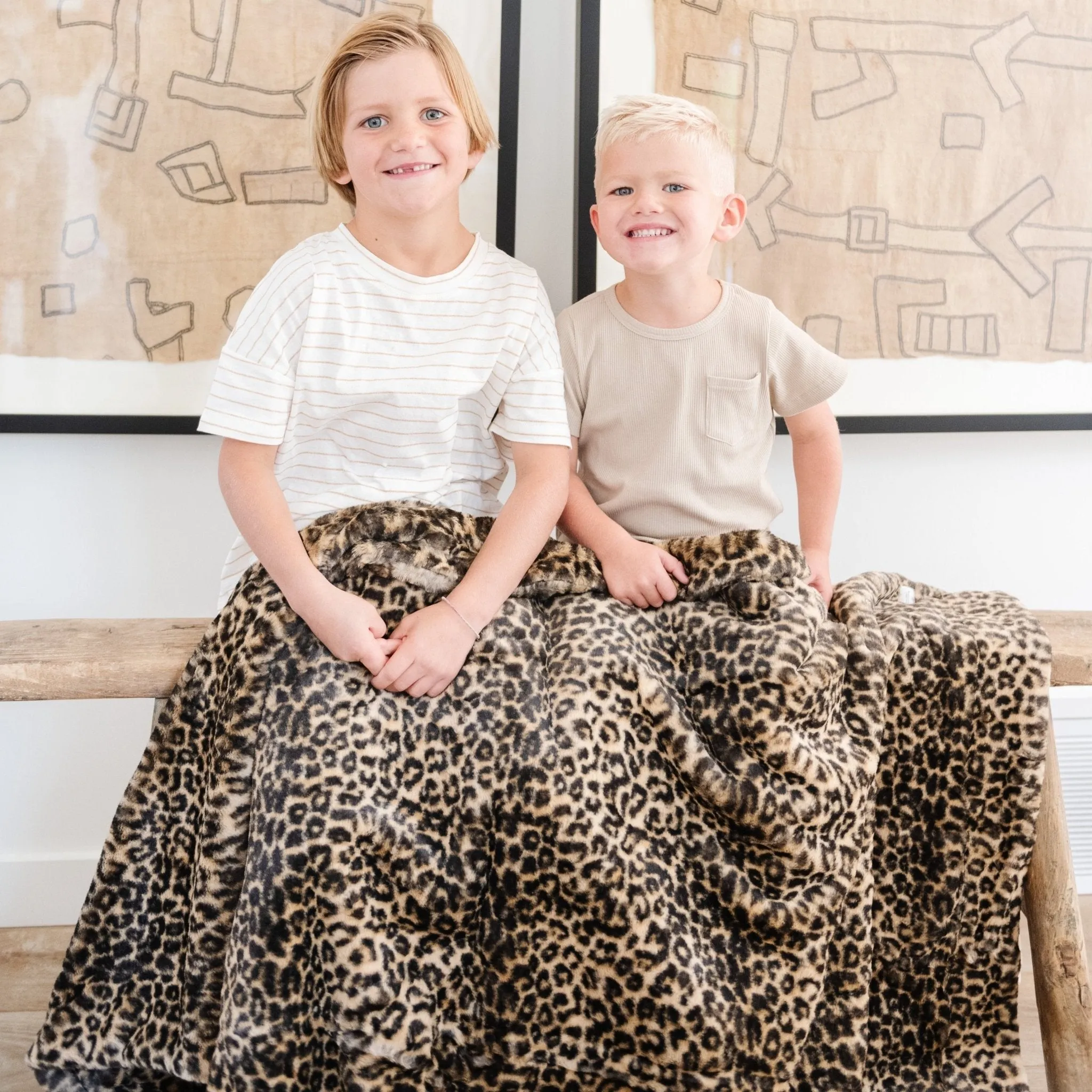 Saranoni Faux Fur Throw Blanket | Classic Leopard