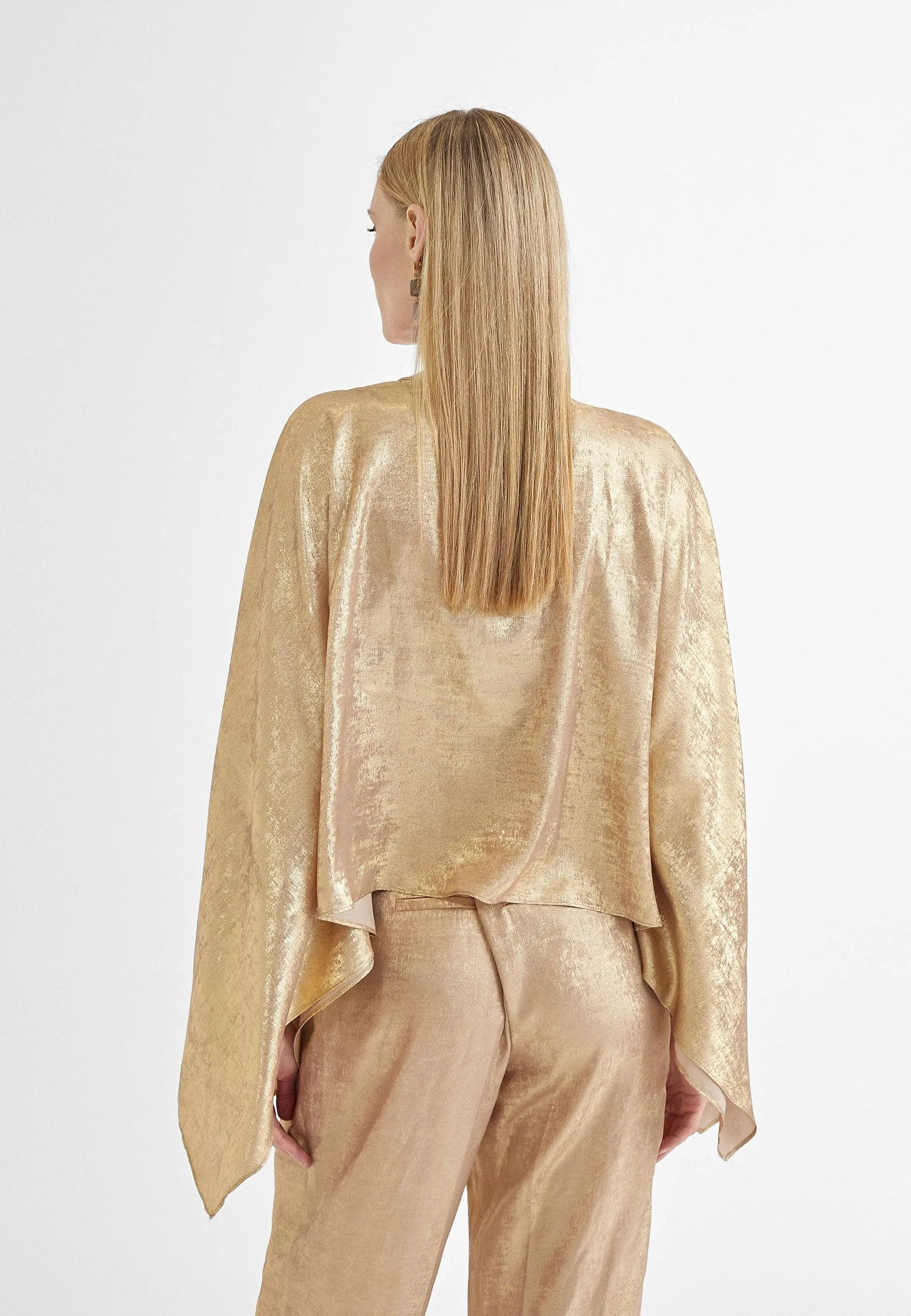 Short lurex cape