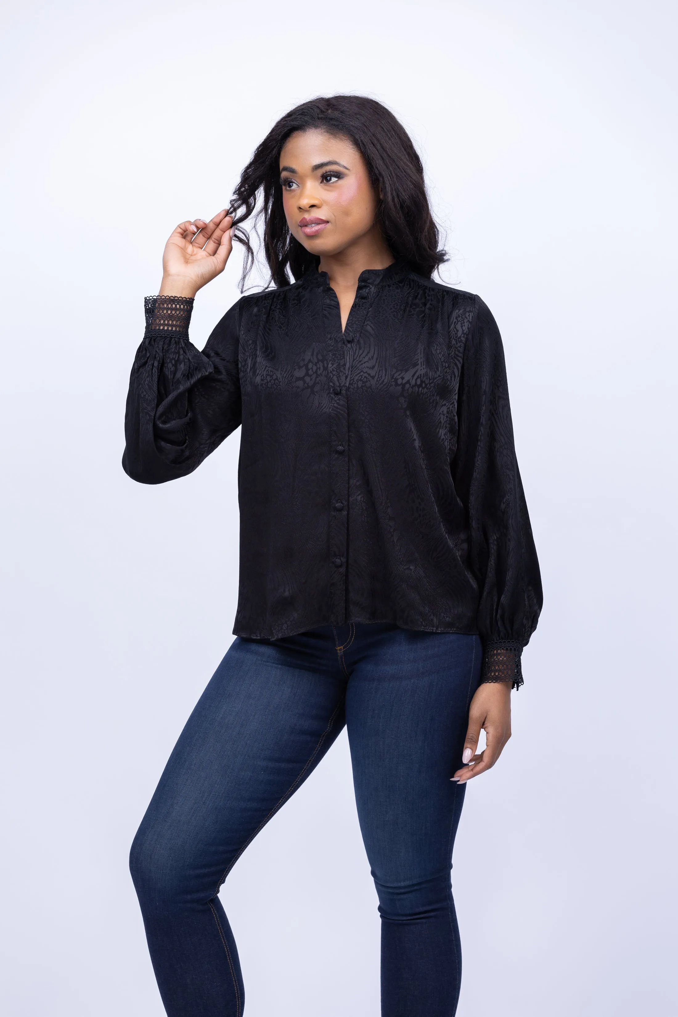 Shoshanna Compass Top in Jet