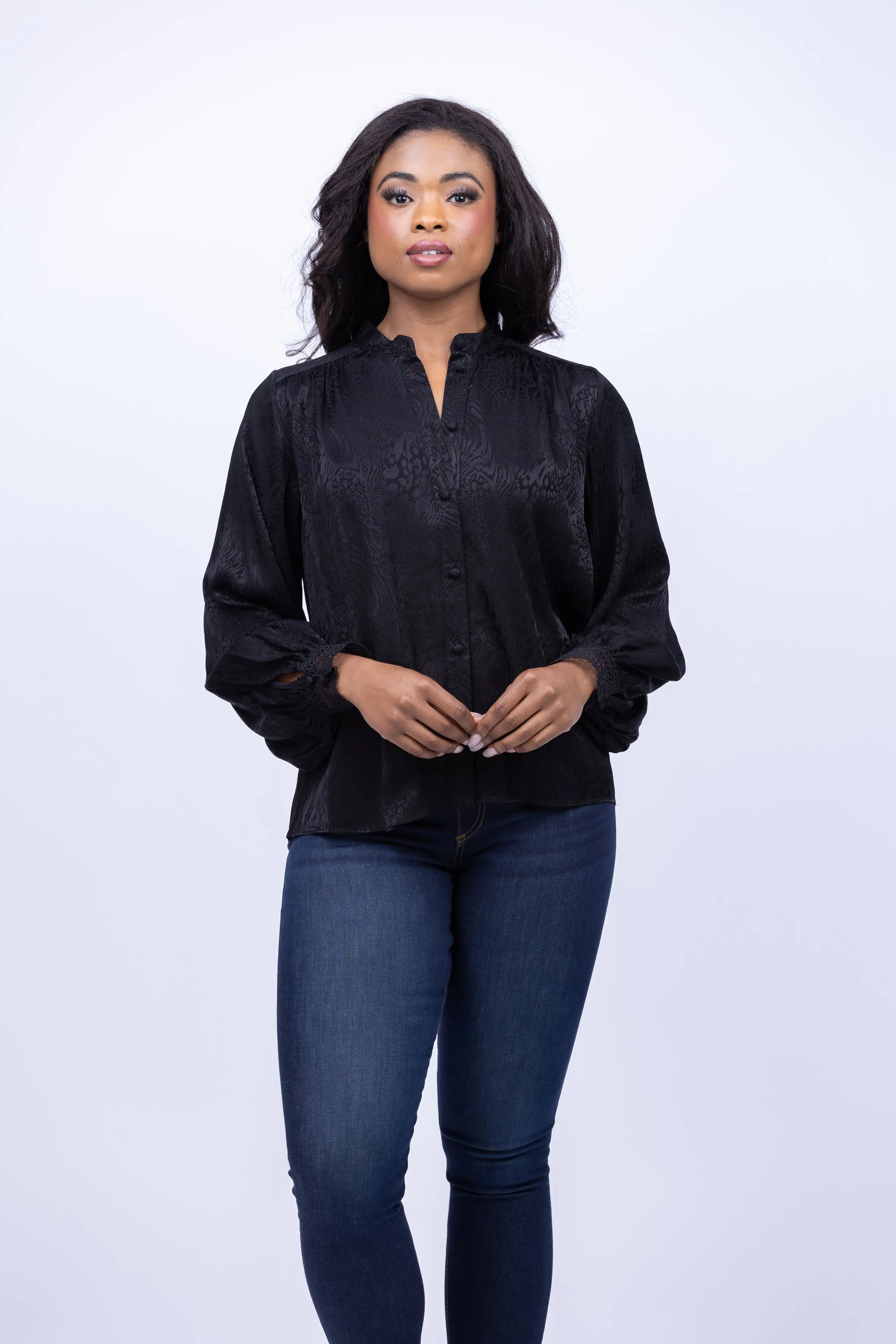 Shoshanna Compass Top in Jet
