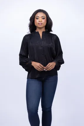 Shoshanna Compass Top in Jet