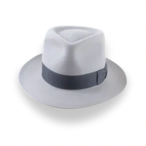 Silver Grey Men's Teardrop Fedora Hat | The Howitzer