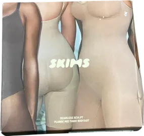 SKIMS Seamless Sculpt Plunge Mid Thigh Bodysuit In Sienna UK M