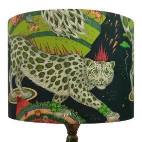 Snow Leopard Silk Lampshade - Large