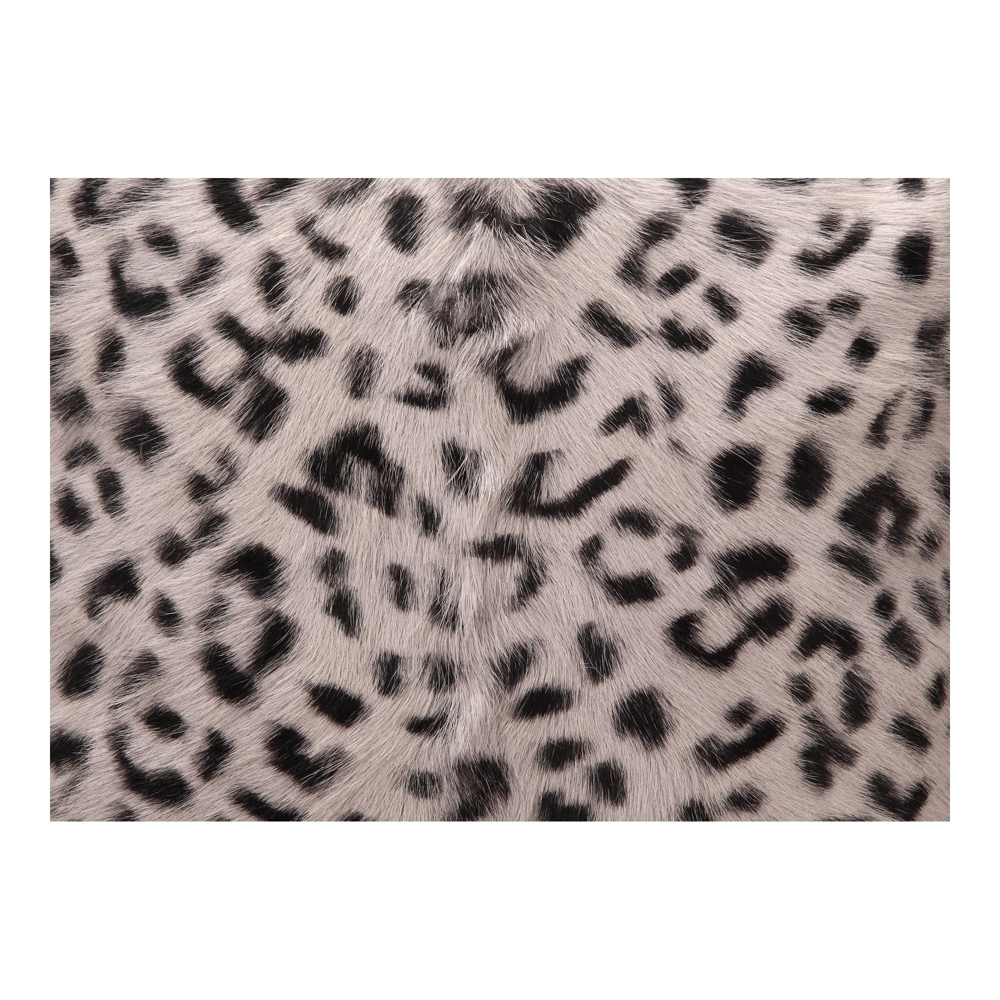 Spotted Goat Fur Pillow Grey Leopard