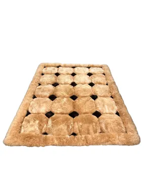 Squares & Diamonds Geometric Alpaca Rug (4.5x6 ft)