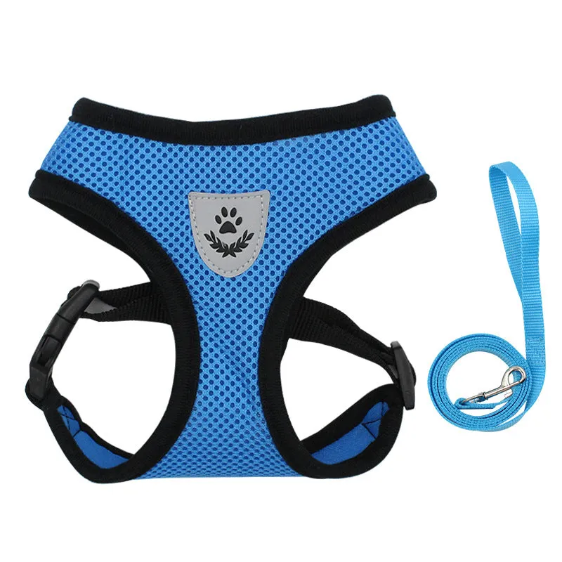 Stay safe with our adjustable reflective pet harness and leash