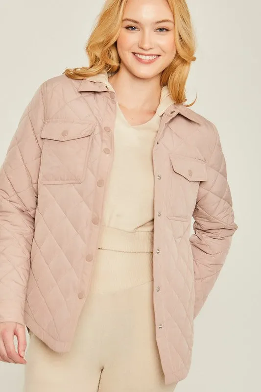 Take On The Chill Quilted Shacket