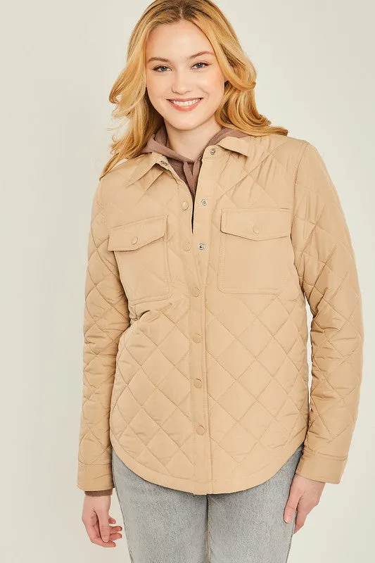 Take On The Chill Quilted Shacket