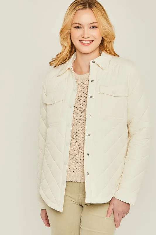Take On The Chill Quilted Shacket