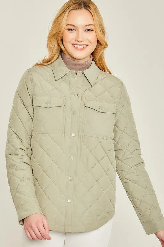 Take On The Chill Quilted Shacket
