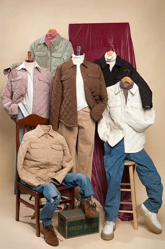 Take On The Chill Quilted Shacket