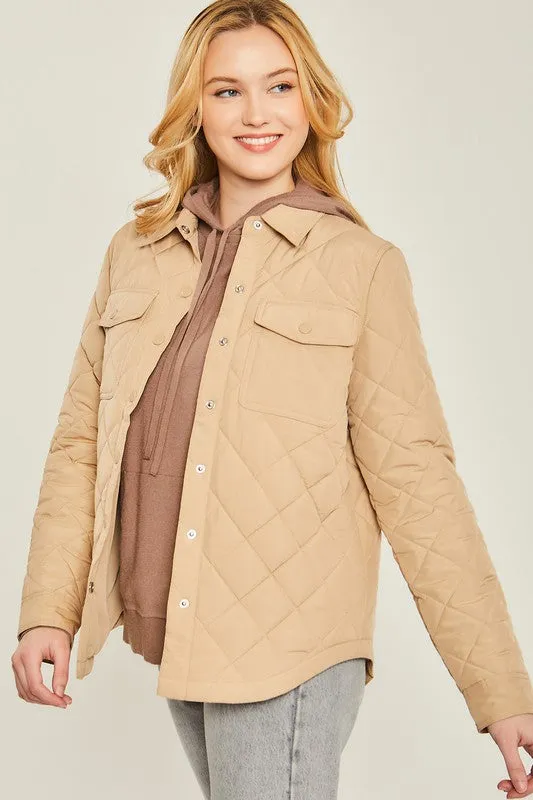 Take On The Chill Quilted Shacket