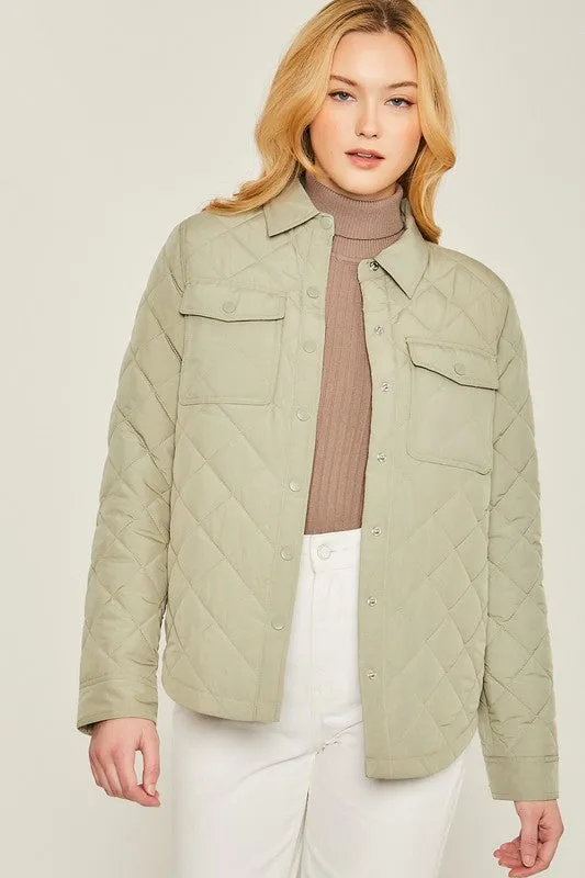 Take On The Chill Quilted Shacket