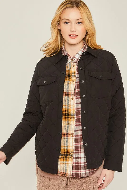 Take On The Chill Quilted Shacket