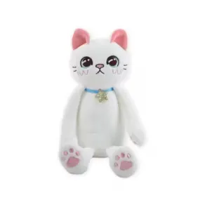 TechMax Solution White Pink Long Hand Leg Cat Plush Pillow