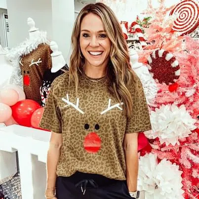 The Leopard Reindeer Tee