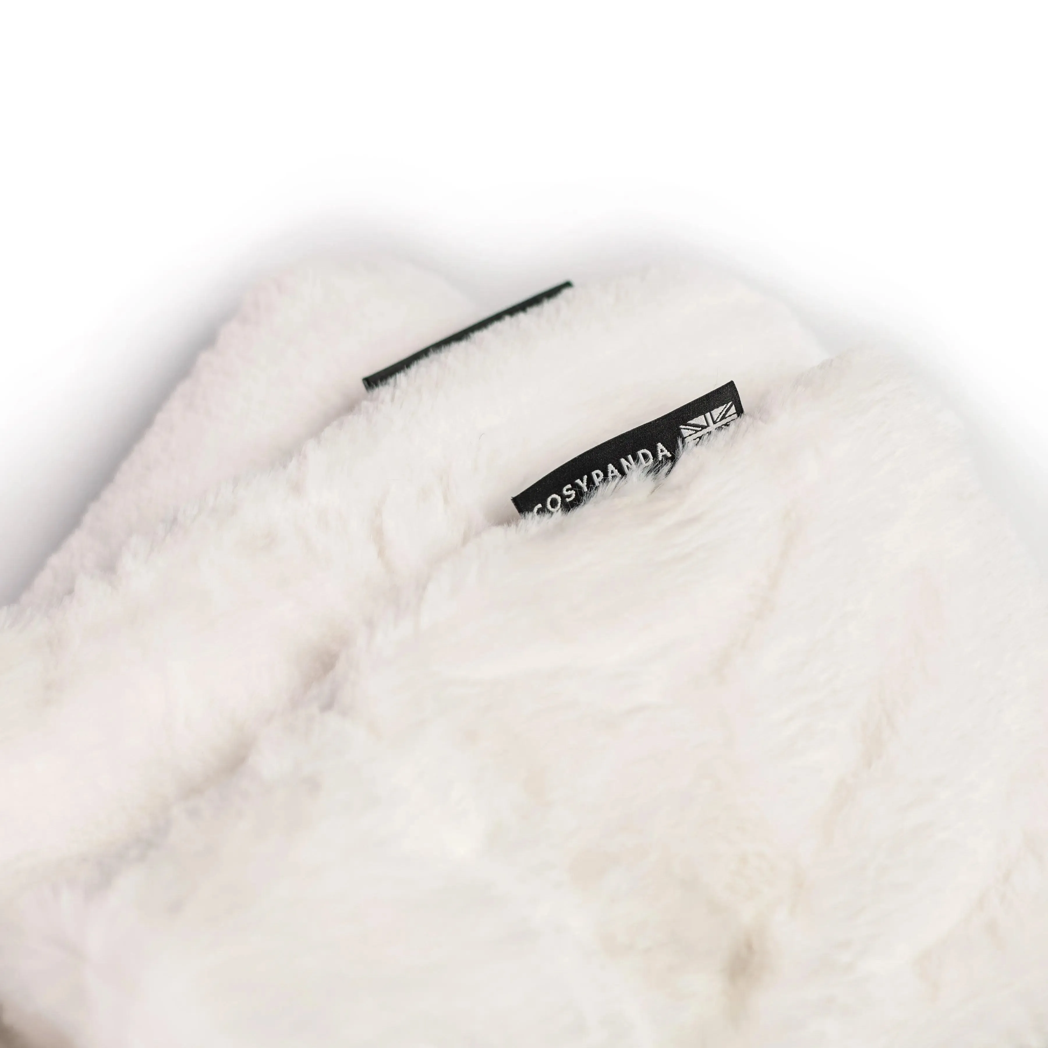 Triple White Faux Fur Hot Water Bottle Set