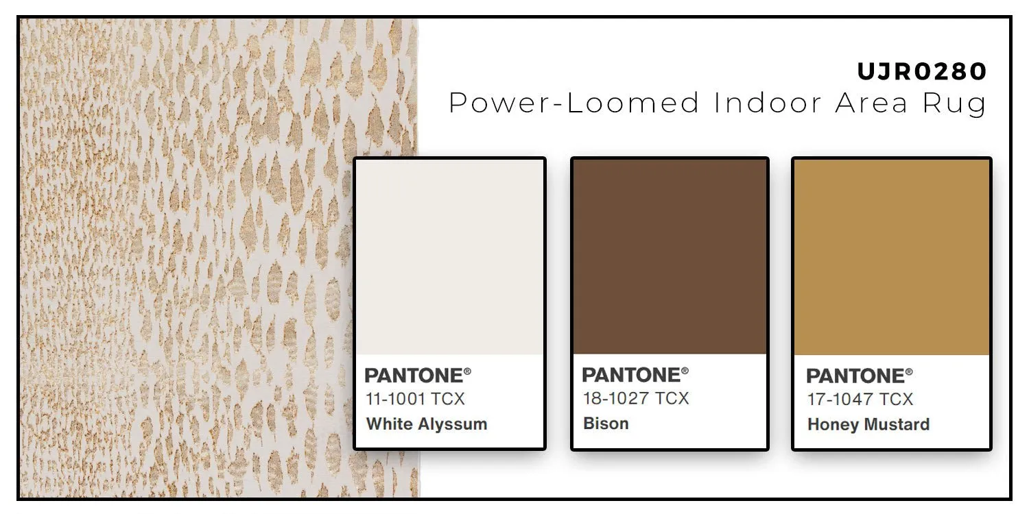 UJR0280 Luxury Power-Loomed Synthetic Medium-Pile Rug