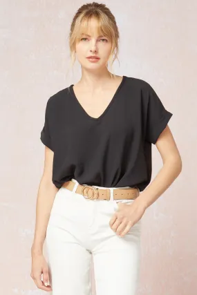 V-neck Bodysuit - black