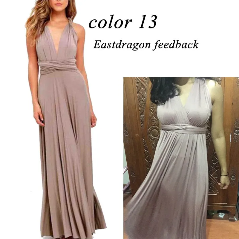 VenusFox Sexy Bridesmaids Boho Maxi Club Long Dress