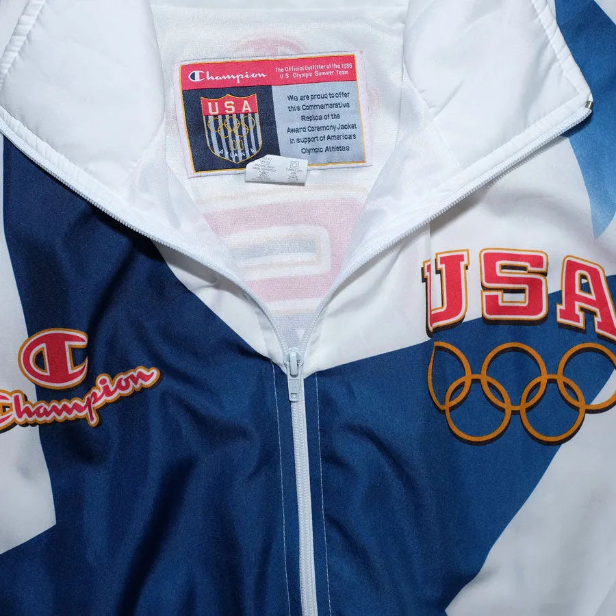 Vintage Champion Atlanta 1996 Olympic Games Track Jacket Large