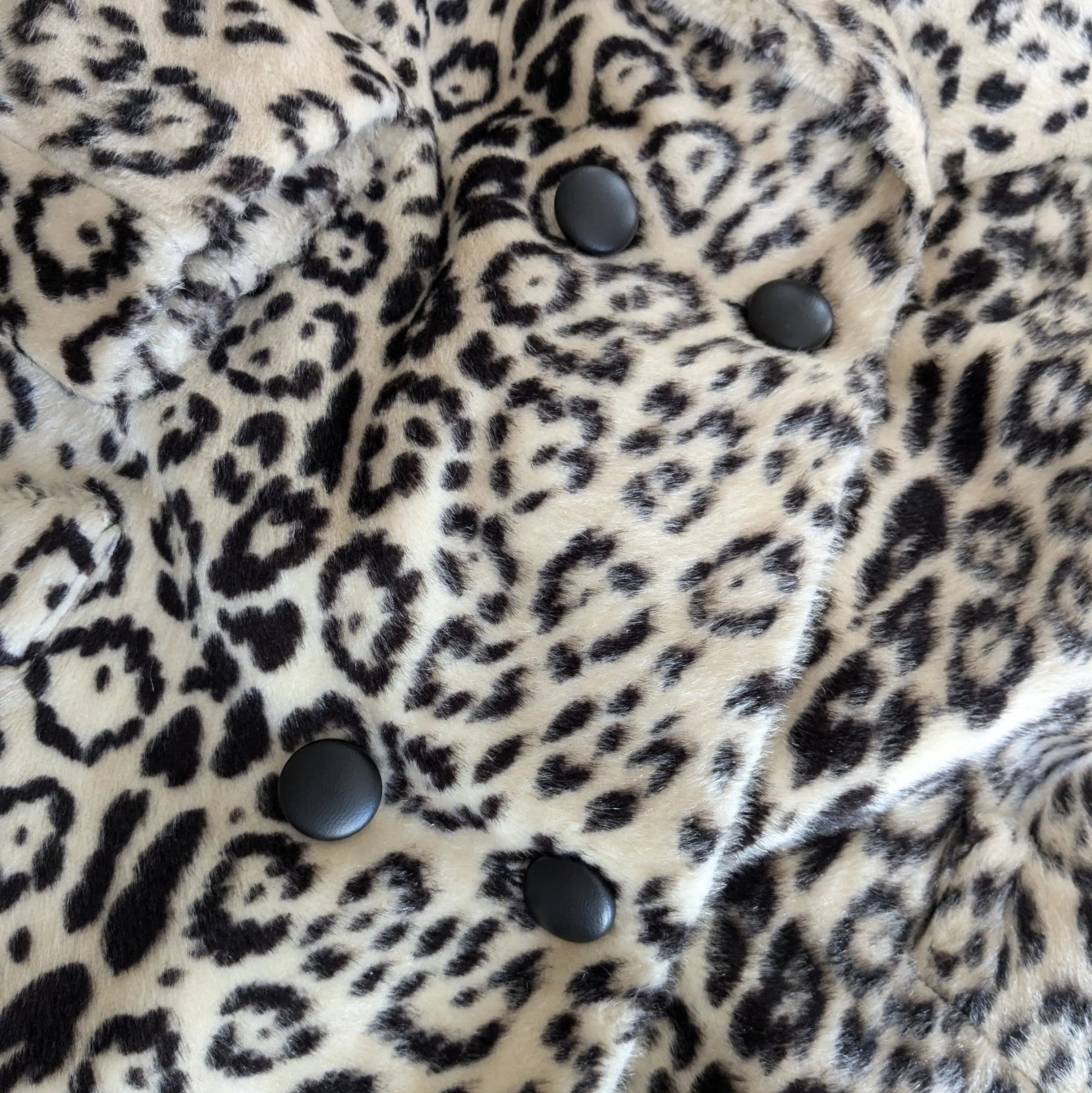 Vintage Faux Cheetah Coat Size Small