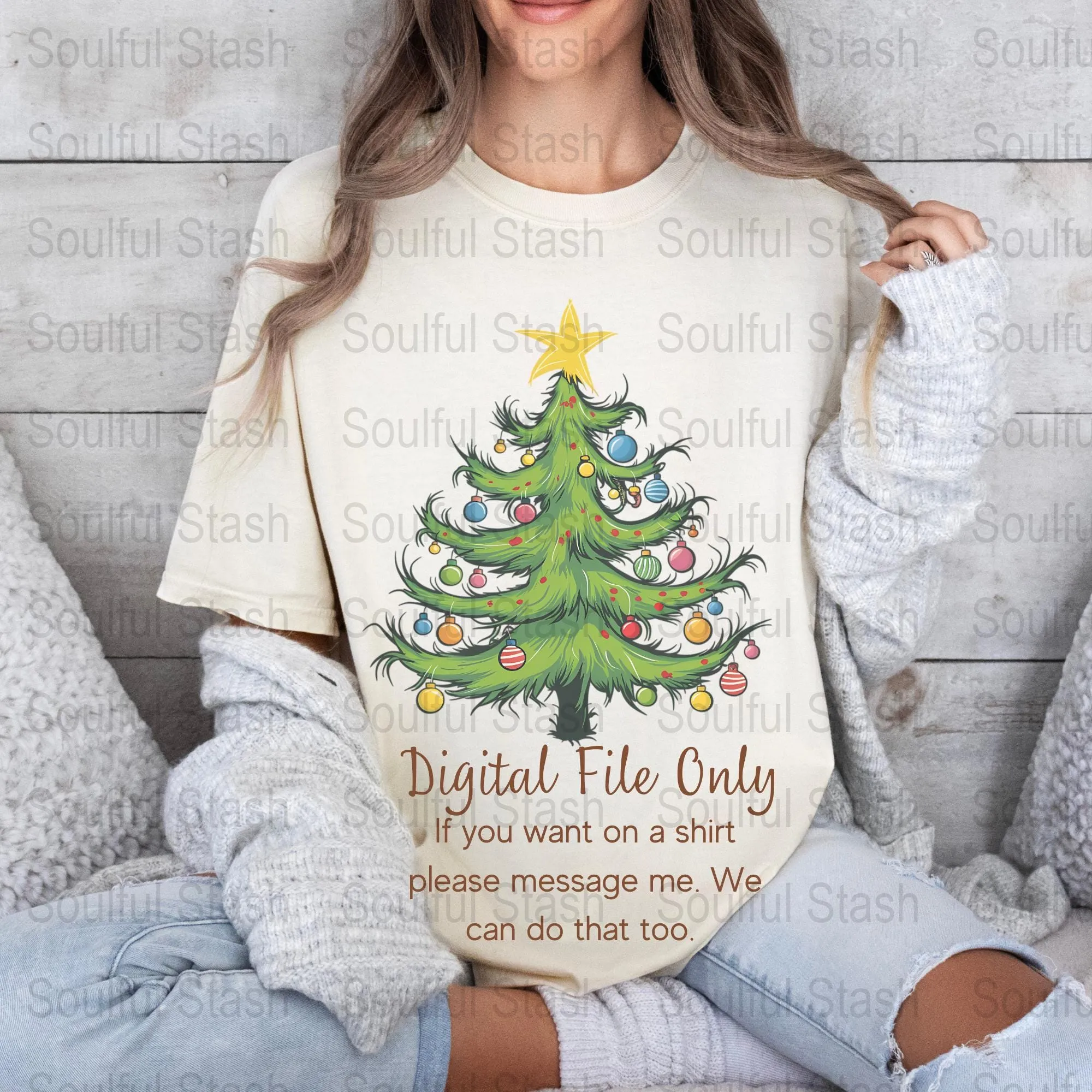 Whimsical Fur Tree PNG, Christmas Tree Graphic, Sublimation Design, Kids Shirt Art, Colorful Holiday Clipart, Festive Decor, Gift Idea