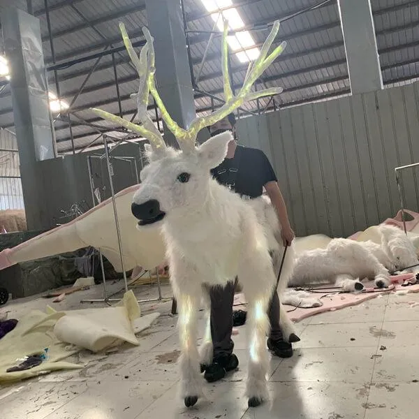 White Deer Suit Christmas Elk Costume-MCSTC006