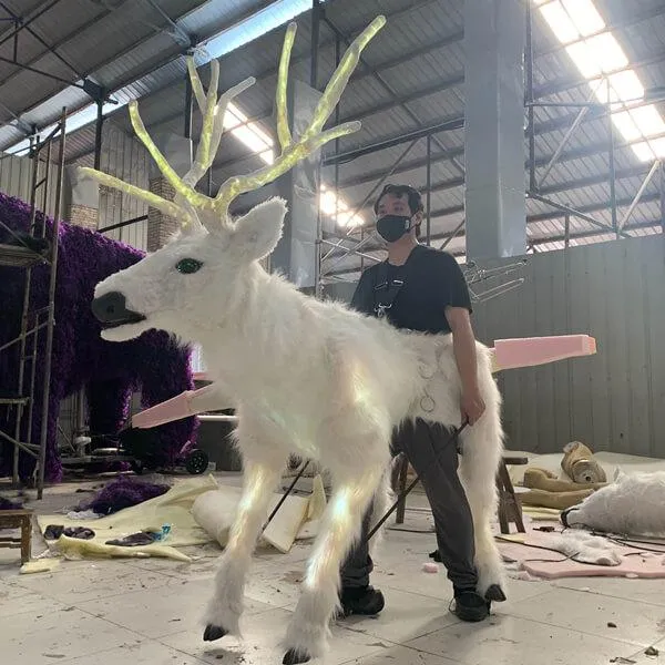 White Deer Suit Christmas Elk Costume-MCSTC006