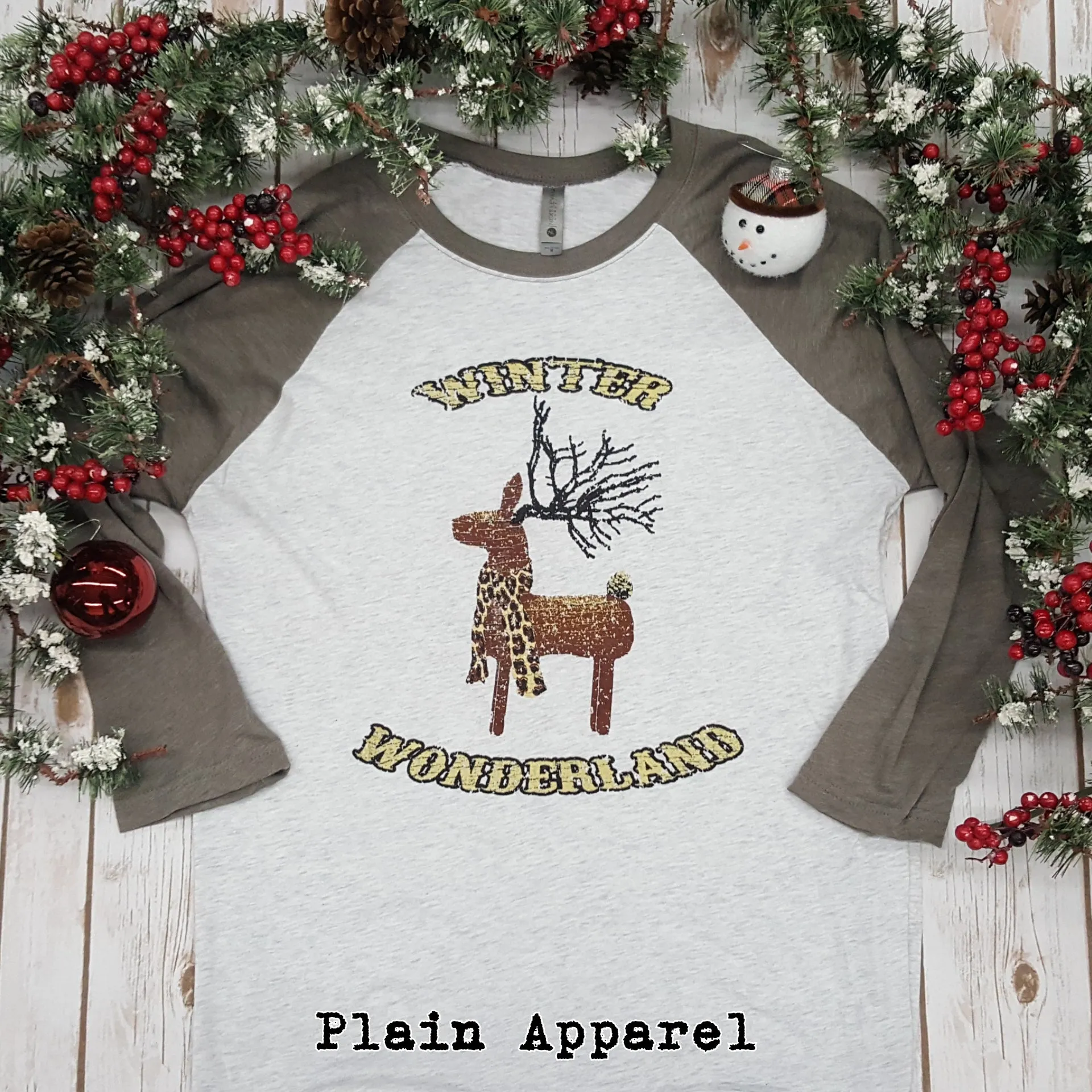 Winter Wonderland Reindeer Raglan