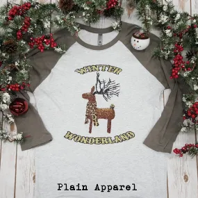 Winter Wonderland Reindeer Raglan